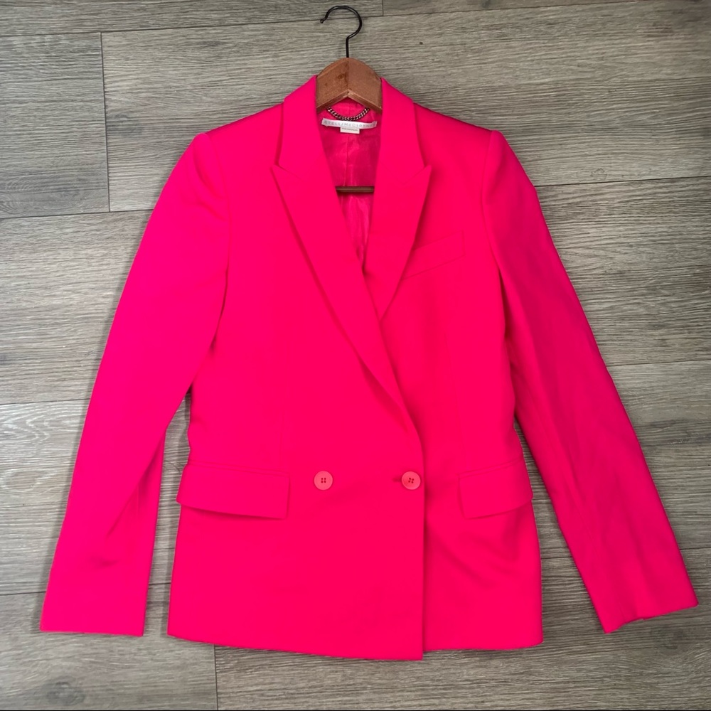 Stella McCartney Dahlia Hot Pink Blazer Size XS - Picture 7 of 16